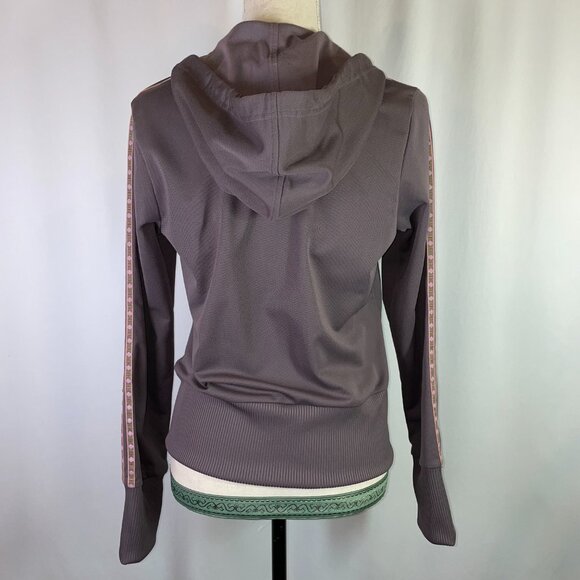 Adidas Originals Size M  Retro Y2k Full Zip Hoodie Track Jacket Mauve - Picture 3 of 14